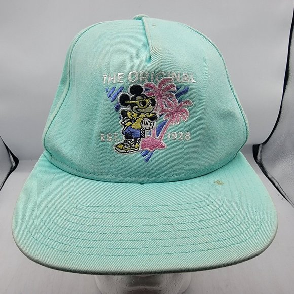 Vans x Disney Teal Blue Hat Snapback Mickey Mouse 90th Anniversary